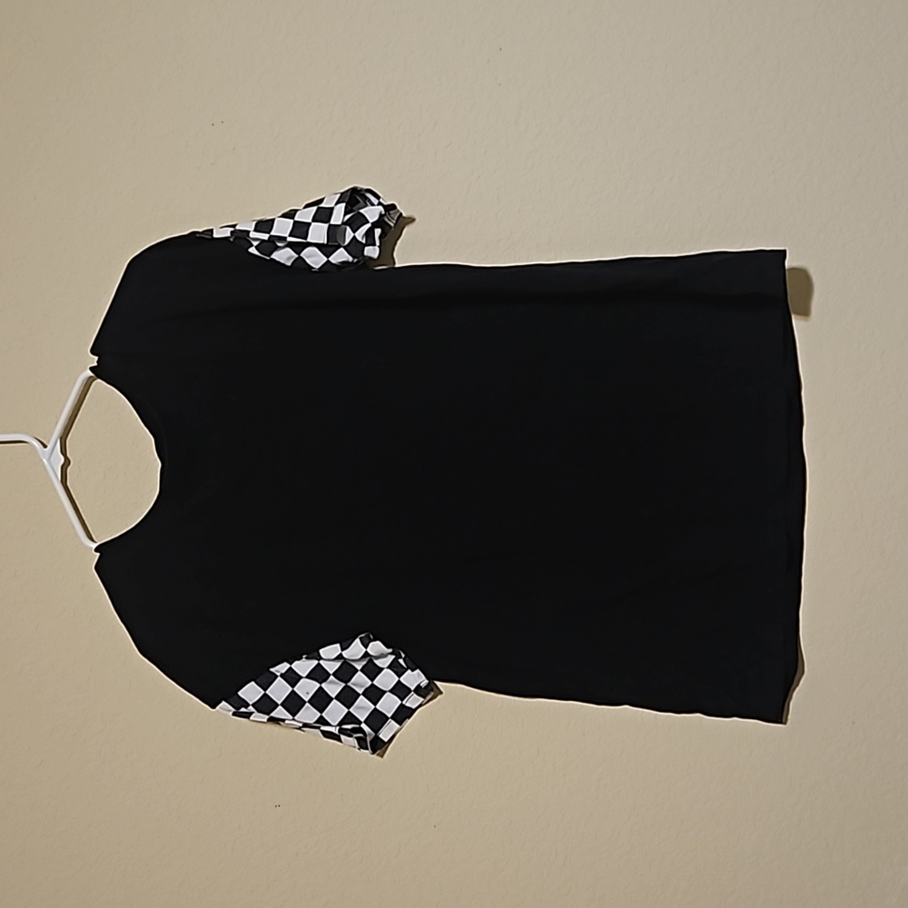 Black racing stripe tee